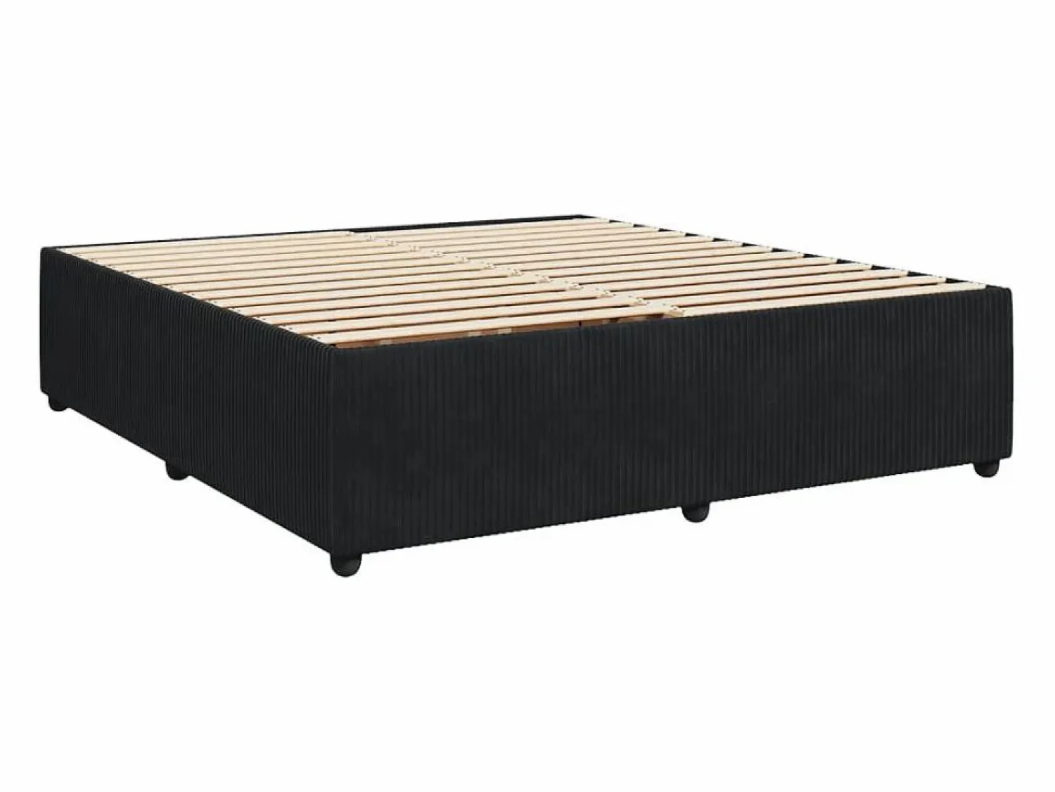 Outlet Clicnbuy Cama box spring con colchón terciopelo 180x200 cm Negro
