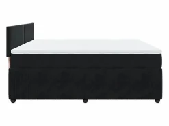 Outlet Clicnbuy Cama box spring con colchón terciopelo 180x200 cm Negro