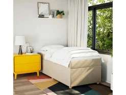 Outlet Cama box spring con colchón tela color 90x190 cm ES121581 Cama Continental Boxspring