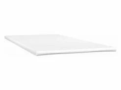 Clicnbuy Cama box spring con colchón y LED tela marrón oscuro 120x190 cm