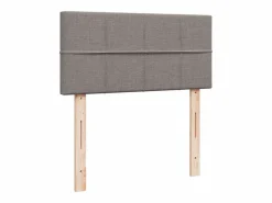 Discount Cama box spring con colchón tela gris taupe 90x190 cm Base De Cama De Láminas|Somier - 90X190Cm