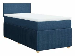 Clicnbuy Cama box spring con colchón tela 90x190 cm