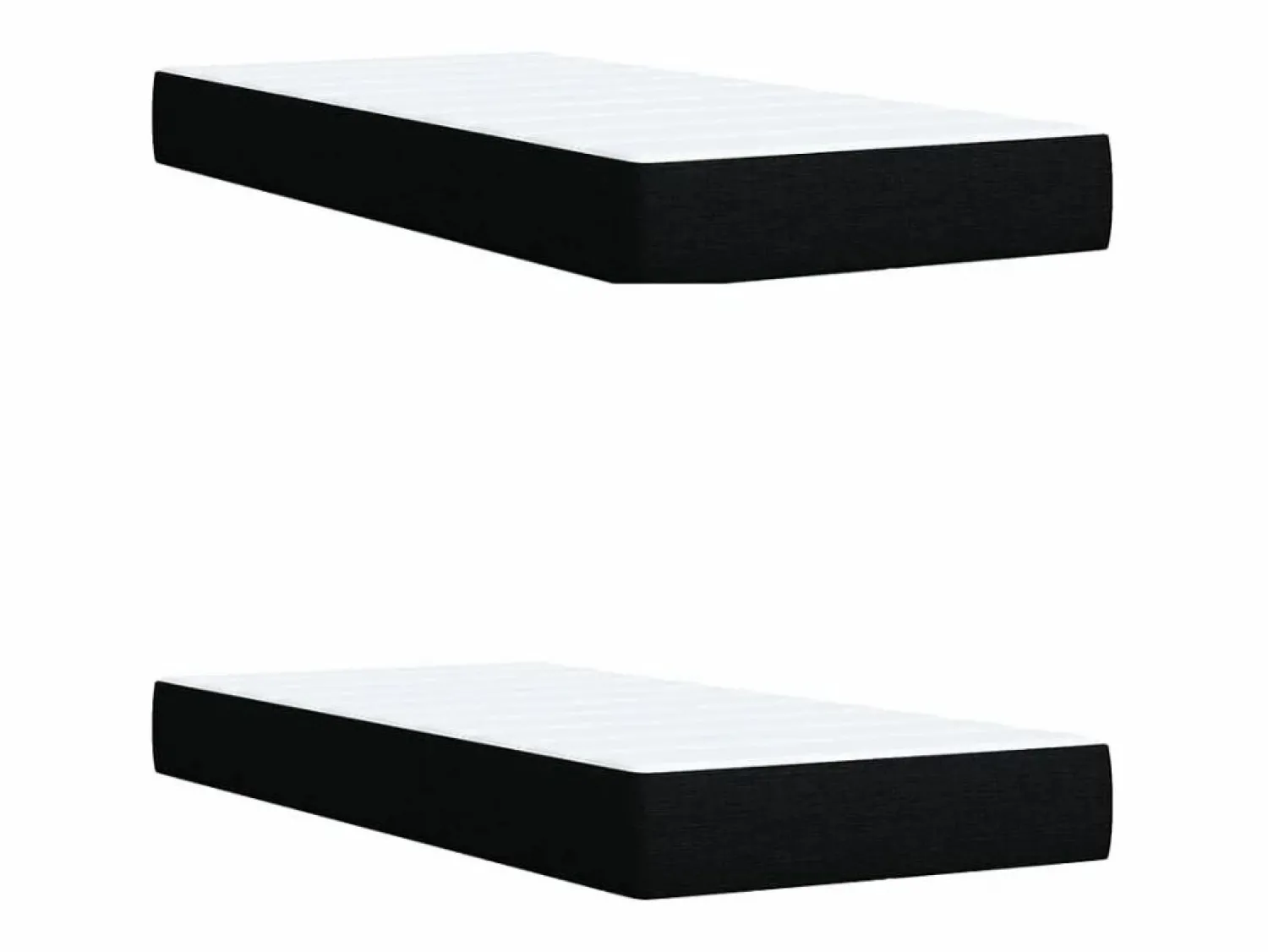 New Clicnbuy Cama box spring con colchón tela 200x200 cm Negro