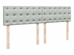 New Cama box spring con colchón terciopelo claro 180x200 cm Base De Cama De Láminas|Somier - 180X200Cm
