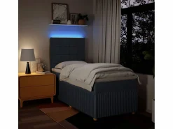 Cama box spring con colchón tela 90x190 cm Base De Cama De Láminas