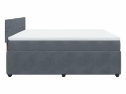 Sale Cama box spring con colchón terciopelo oscuro 180x200 cm Somier - 180X200Cm
