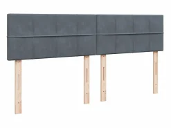 Sale Cama box spring con colchón terciopelo oscuro 180x200 cm Somier - 180X200Cm