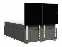 Sale Cama box spring con colchón tela oscuro 160x200 cm Somier - 160X200Cm