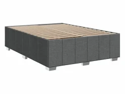 Sale Cama box spring con colchón tela oscuro 160x200 cm Somier - 160X200Cm