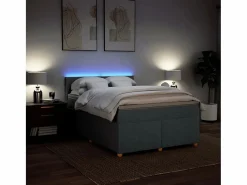 Cama box spring con colchón tela oscuro 160x200 cm Base De Cama De Láminas|Somier - 160X200Cm