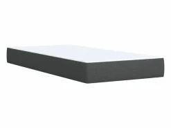 Clicnbuy Cama box spring con colchón tela oscuro 90x190 cm
