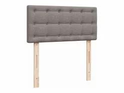 New Clicnbuy Cama box spring con colchón tela gris taupe 90x190 cm Topo