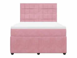 Clicnbuy Cama box spring con colchón terciopelo 160x200 cm