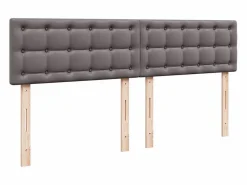 Clicnbuy Cama box spring con colchón cuero sintético 180x200 cm