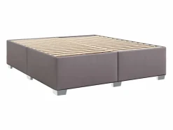 Clicnbuy Cama box spring con colchón cuero sintético 180x200 cm