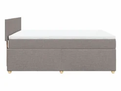 Hot Clicnbuy Cama box spring con colchón tela gris taupe 160x200 cm Topo