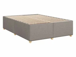 Hot Clicnbuy Cama box spring con colchón tela gris taupe 160x200 cm Topo
