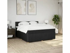 Clicnbuy Cama box spring con colchón tela 180x200 cm
