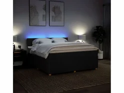 Clicnbuy Cama box spring con colchón tela 180x200 cm
