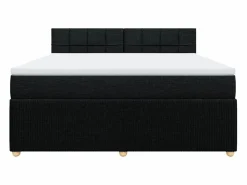 Clicnbuy Cama box spring con colchón tela 180x200 cm