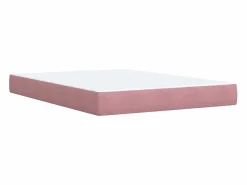 Clearance Clicnbuy Cama box spring con colchón terciopelo 160x200 cm Rosa