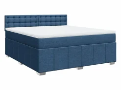 Clicnbuy Cama box spring con colchón tela 180x200 cm