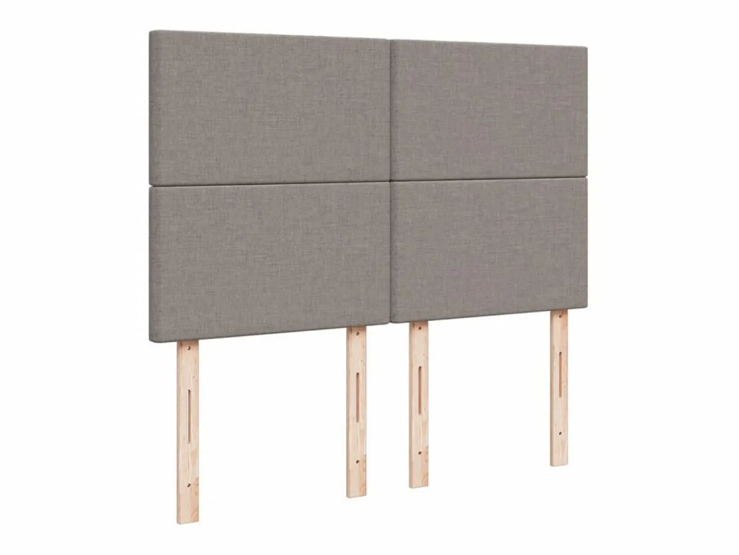 Clicnbuy Cama box spring con colchón tela gris taupe 160x200 cm