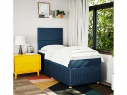 Clearance Clicnbuy Cama box spring con colchón tela 90x190 cm Azul