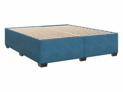 Clearance Clicnbuy Cama box spring con colchón terciopelo 180x200 cm Azul