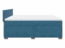 Clearance Clicnbuy Cama box spring con colchón terciopelo 180x200 cm Azul