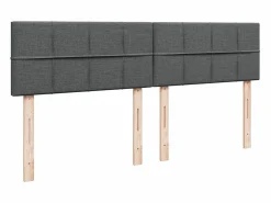 Outlet Cama box spring con colchón tela oscuro 180x200 cm Base De Cama De Láminas|Somier - 180X200Cm