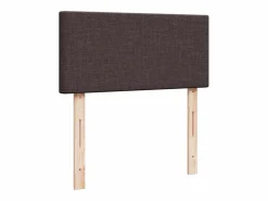 Online Cama box spring con colchón tela marrón oscuro 90x190 cm Somier - 90X190Cm