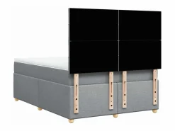 Online Cama box spring con colchón tela claro 160x200 cm Somier - 160X200Cm