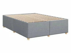 Online Cama box spring con colchón tela claro 160x200 cm Somier - 160X200Cm