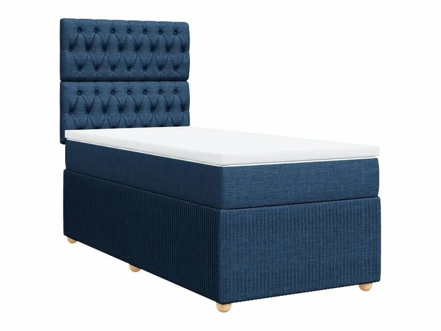 Best Clicnbuy Cama box spring con colchón tela 90x190 cm Azul