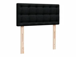 Online Clicnbuy Cama box spring con colchón tela 90x190 cm Negro