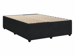 Discount Clicnbuy Cama box spring con colchón terciopelo 140x190 cm Negro