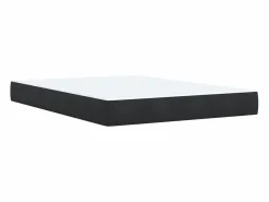 Discount Clicnbuy Cama box spring con colchón terciopelo 140x190 cm Negro