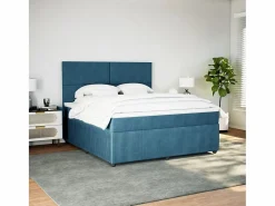 Best Cama box spring con colchón terciopelo oscuro 180x200 cm Somier - 180X200Cm