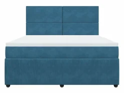 Best Cama box spring con colchón terciopelo oscuro 180x200 cm Somier - 180X200Cm