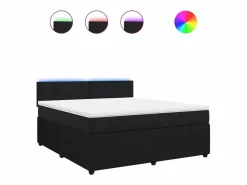 Cama box spring con colchón terciopelo 180x200 cm Somier - 180X200Cm