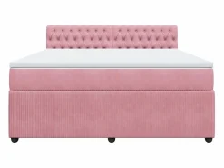Sale Cama box spring con colchón terciopelo 180x200 cm Somier - 180X200Cm