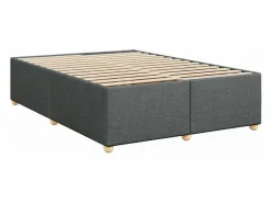 Discount Cama box spring con colchón tela oscuro 160x200 cm Somier - 160X200Cm