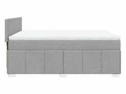 Cama box spring con colchón tela claro 160x200 cm Base De Cama De Láminas|Somier - 160X200Cm