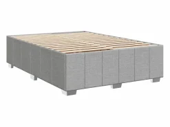 Cama box spring con colchón tela claro 160x200 cm Base De Cama De Láminas|Somier - 160X200Cm