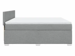 Hot Clicnbuy Cama box spring con colchón tela claro 180x200 cm Gris