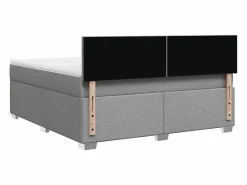 Hot Clicnbuy Cama box spring con colchón tela claro 180x200 cm Gris