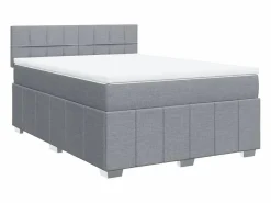 Discount Cama box spring con colchón tela claro 160x200 cm Somier - 160X200Cm