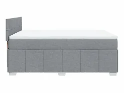 Discount Cama box spring con colchón tela claro 160x200 cm Somier - 160X200Cm
