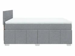 Discount Cama box spring con colchón tela claro 160x200 cm Somier - 160X200Cm